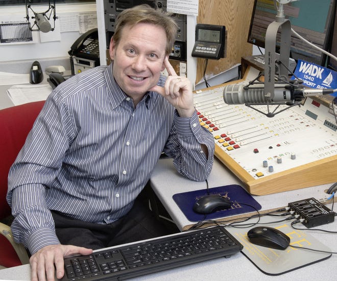 Before announcing his departure on Friday, John DePetro sat behind the microphone for his 1 to 5 p.m. talk show on WADK in Newport.