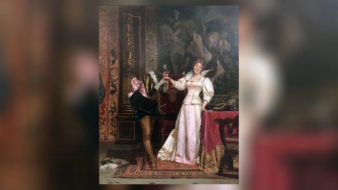 The Charles J. F. Soulacroix painting “Enchantee” is valued between $50,000 and $80,000 and will be up for auction at A.B. Levy on Monday.