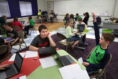 Students prepare to begin PARCC testing. File/The State Journal-Register