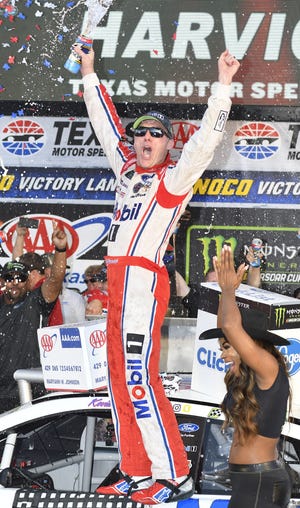 Kevin Harvick beat Martin Truex Jr. at his own game by winning Texas and heads to Phoenix and Homestead flush with confidence. [AP/LARRY PAPKE]