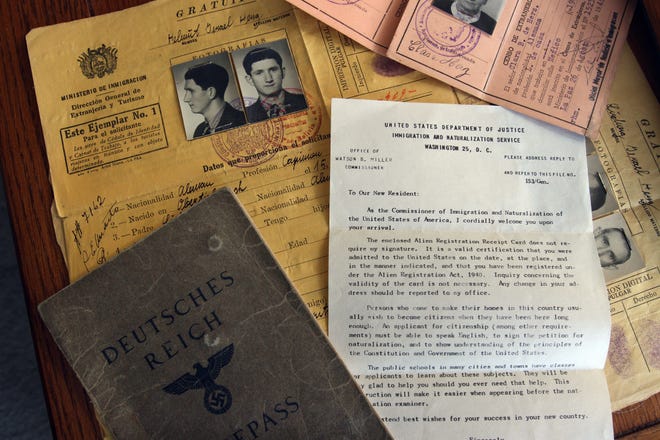 Henry Herz saved documents of his years in Germany and then in Bolivia. Included is a letter from the United States Immigration and Naturalization Service welcoming him to the United States in 1950.