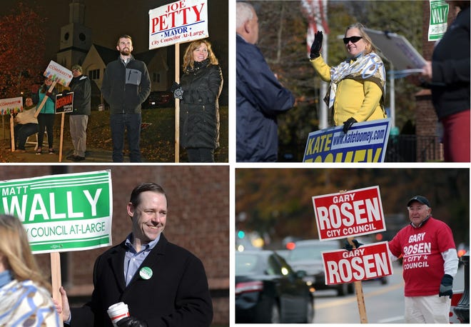 On Election Day, candidates and their supporters were out in force in Worcester. [T&G Staff Photos] Nov. 7, 2017