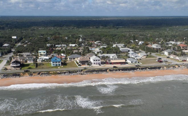Rising seas could impact 30,000 people in Flagler County, seen here, and 170,000 in Volusia County by the year 2100, a new study shows. News-Journal file