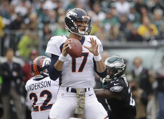 Denver has turned to Brock Osweiler to run the offense, as the quarterback will get his second straight start this week against the Patriots. [Associated Press File Photo]
