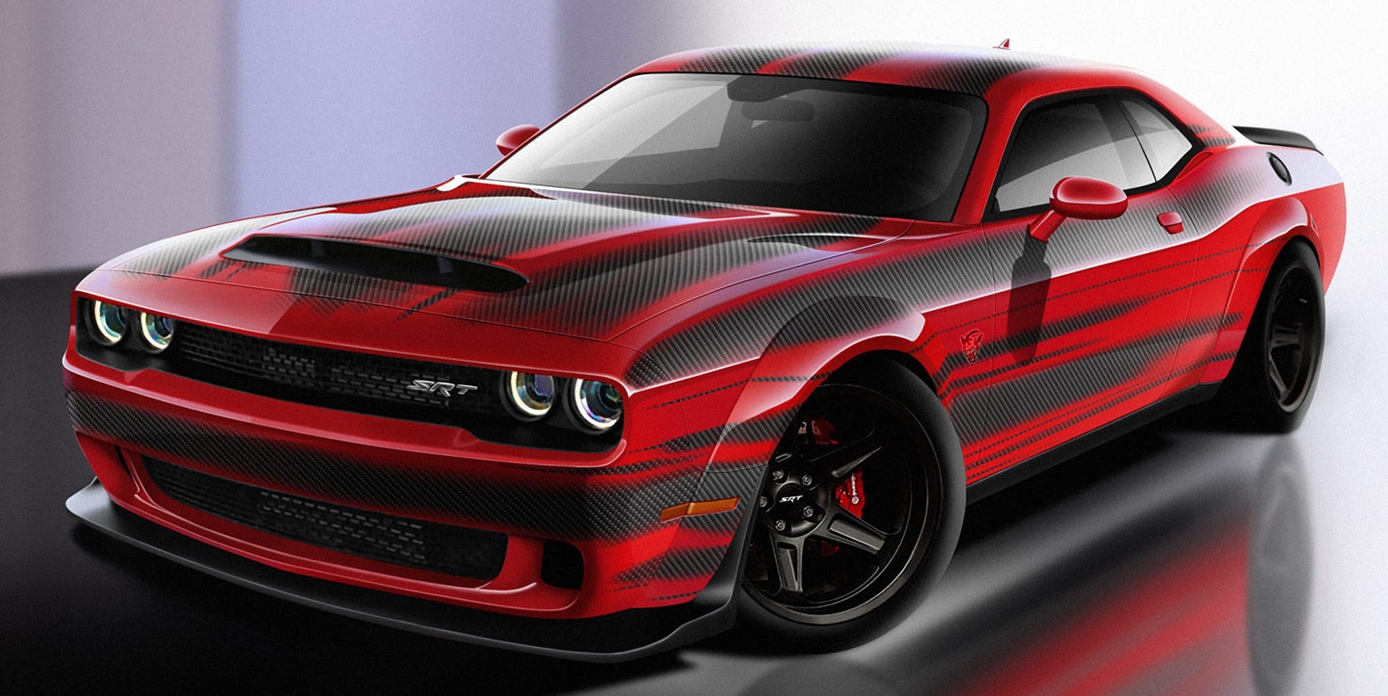 Lightweight carbon fiber Dodge Challenger SRT Demon created