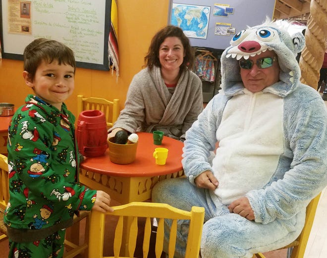 Families can come aboard the Chidlren's Museum of New Hampshire's Jingle Bell Express wearing their pajamas. [Courtesy photo]