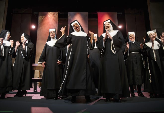 Tiffany Williams, center, played the role of Deloris Van Cartier, in the Legacy Theatre's production of "Sister Act" in 2016. The Muni will stage the show in 2018. Justin L. Fowler/The State Journal-Register