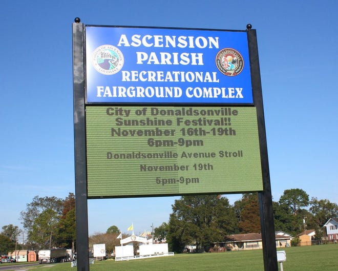 A new electric sign was erected to share events and other info to Donaldsonville residents and visitors.