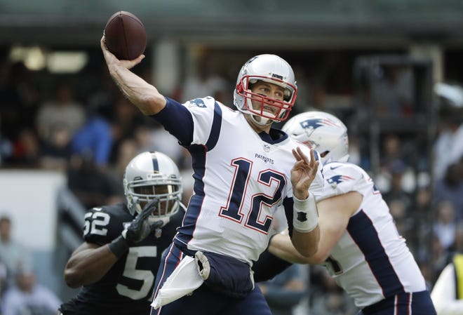 After beating the Raiders 33-8 on Sunday, Tom Brady and the Patriots are now 8-2 on the season.