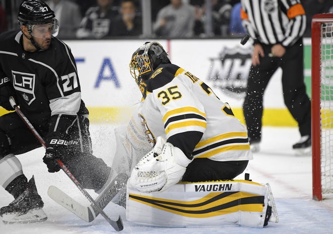 Anton Khudobin (pictured), who had been the backup to Tuukka Rask, started the last two games of the Bruins' recent three-game trip to California and could start for a third straight game when the B's are at the Devils on Wednesday.
