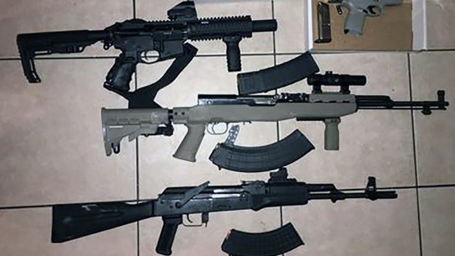 Port St. Lucie police say they recovered these rifles during a raid on Tuesday, Nov. 21, 2017, at a home on Southwest Commerce Avenue. (Photos provided by the Port St. Lucie Police Department)