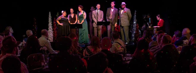 The cast of The City Cabaret OKC performs its 2016 "Retro Wonderland" Christmas show. [Photo provided]