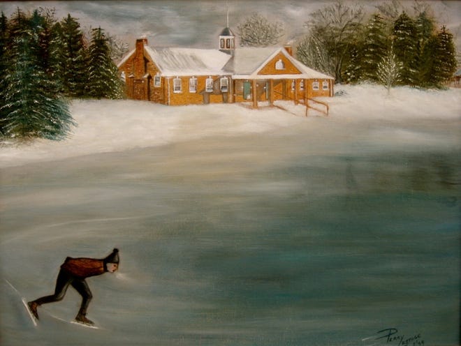 The winner of last year's holiday image contest was Elizabeth Perry-Lestage of New Bedford, who submitted "My Dad The Speed-Skater," an oil painting of her dad skating near the Buttonwood Park Warming House.