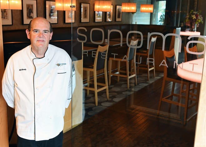 Executive chef Bill Brady stands at the entrance to Sonoma at the Beechwood Hotel. [T&G Staff/Christine Hochkeppel]