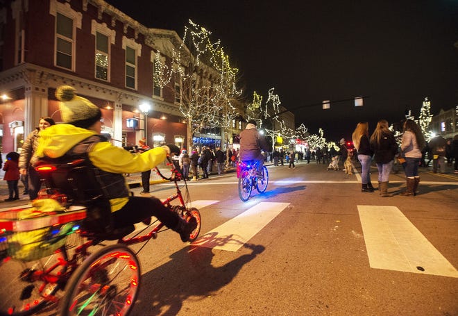 Hundreds of people enjoyed the festivities during the 2016 Beaver Light-Up Festival on Third Street in Beaver. The event will take place from 5 to 9 p.m. on Friday. [Sally Maxson/BCT staff file]