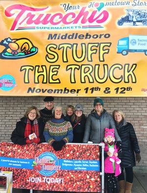 Trucchi's Supermarket in Middleboro hosted its annual Stuff the Truck Thanksgiving food drive on Nov. 11 and 12. According to a spokesperson, the event was a huge success, and the Sacred Heart Food Pantry took in a much-needed donation just in time for this week's holiday. [Submitted]