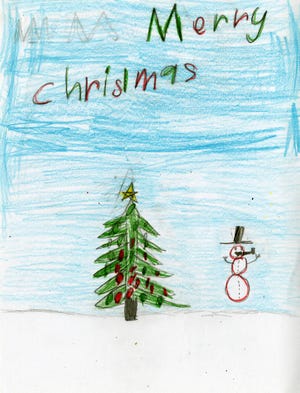 Issac Miller, 7, of Sugarcreek drew this picture. He's a student at Chestnut Ridge School.