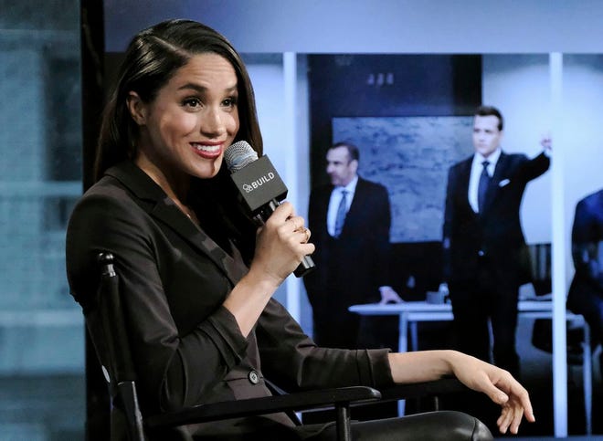 In this March 17, 2016, file photo, actress Meghan Markle participates in AOL's BUILD Speaker Series to discuss her role on the television show, "Suits," in New York.