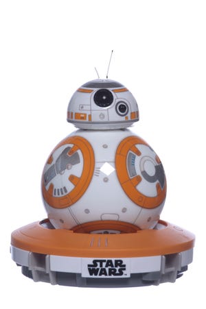 Hasbro's shares are up over 23 percent since January, in part because of the company's grip on the "Star Wars" toy franchise, which includes the BB-8 App-Enabled Droid. [Tony Cenicola / The New York Times]