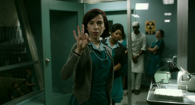 Elisa (Sally Hawkins) delivers a message while Zelda (Octavia Spencer} looks on. [Fox Searchlight]