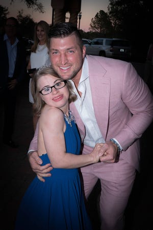 Tim Tebow appears with Tori at Night to Shine on Friday, Feb. 10, 2017. (Tim Tebow Foundation)
