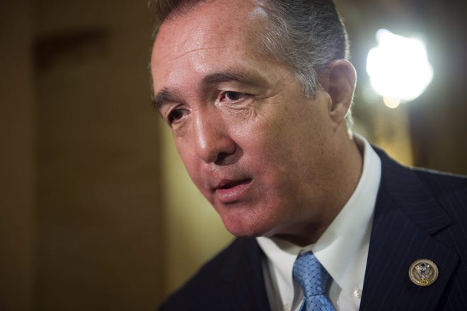 Rep. Trent Franks, R-Ariz. resigned Friday at the insistence of House Speaker Paul Ryan after Franks did not deny offering a former aide $5 million to bear his child as a surrogate. [AP, file /Cliff Owen]