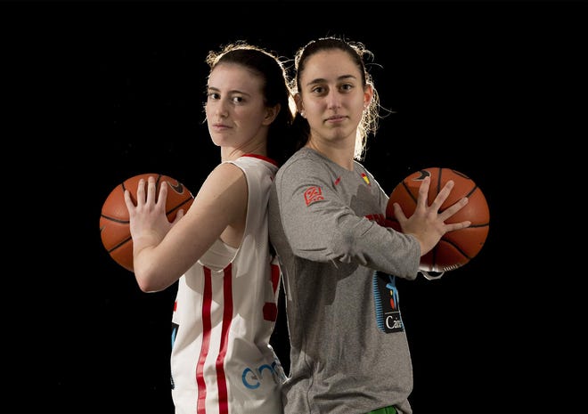 Aina Ayusoin and Maite Cazorla represented Spain in international play. (Andy Nelson/The Register-Guard)