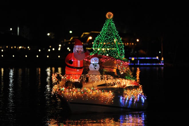 A lighted boat is part of Christmas Afloat on the Black Warrior River on Saturday, Dec. 19, 2015. [File photo]