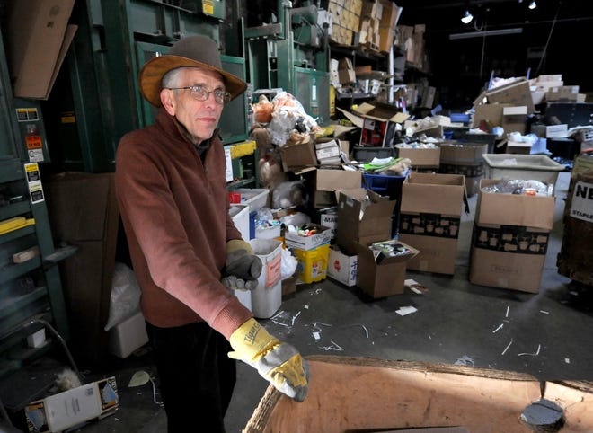 Ken Reitz, owner of Images Recycling, is closing the recycling operation on Thursday. Reitz is looking for a new location for the business. [TOM DORSEY / SALINA JOURNAL]