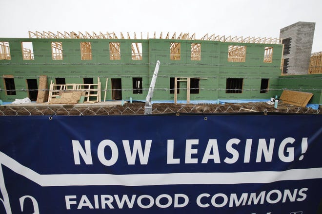 The Westerville-based Woda Group has begun construction on an affordable senior living complex on East Main Street. The company also plans to start building apartments on the site of the former Livingston Theater in the spring. [Fred Squillante/Dispatch photos]