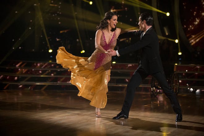 Victoria Arlen performs on "Dancing with the Stars" with Val Chmerkovskiy. [ABC courtesy photo]