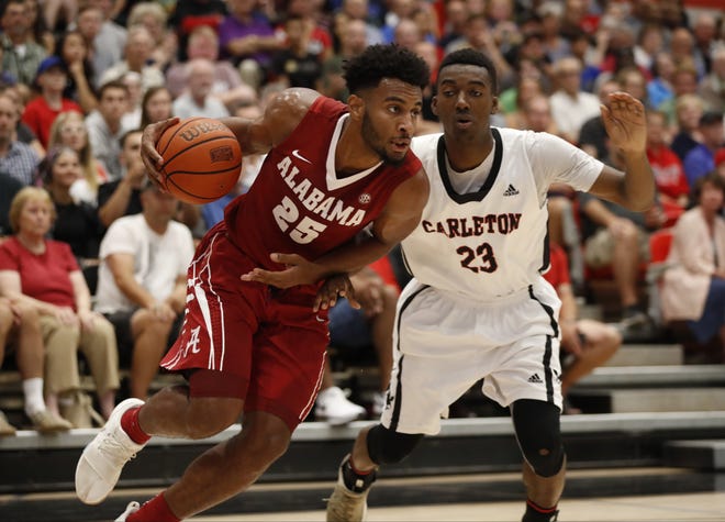 University of Alabama sophomore forward Braxton Key, shown Aug. 9, 2017, in a game against Carleton, is likely to return to play on Tuesday when the Crimson Tide faces Mercer, said coach Avery Johnson. [Photo/University of Alabama]
