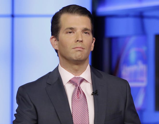 Evidence in the Russia collusion investigation includes contacts between Donald Trump Jr. and Russian operatives. Trump is shown here being interviewed by Sean Hannity on Fox News in July.