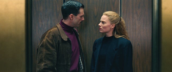 Jeff Gillooly (Sebastian Stan) and Tonya Harding (Margot Robbie) get ready for another argument. [Neon]