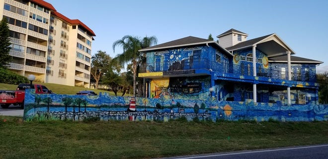 The owners of this Mount Dora house have been hit with a $3,100 fine for the “Starry Night” mural. [SUBMITTED]