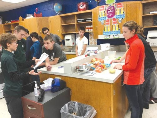Students in Ms. Gwen’s class at the EUPISD Rudyard Area Center learned about food preservation and safe food handling from Michelle Jarvie and Margaret Jarvie on Wednesday.