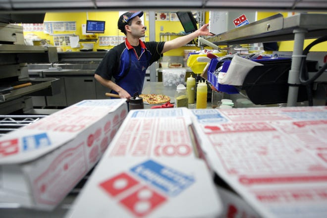 On Friday and Saturday, New Bedford’s three Domino’s locations will donate 20 percent of all online orders (for pickup or delivery) and all in-store gift card sales to the Neediest Families Fund. [JOHN SLADEWSKI/Standard-Times File]