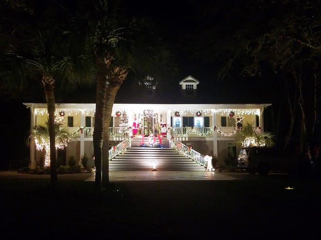 Robert and Karen Lyerly's home at 124 Indian Bayou Drive was named the best decorated home in the city of Destin this holiday season. [SPECIAL TO THE LOG]