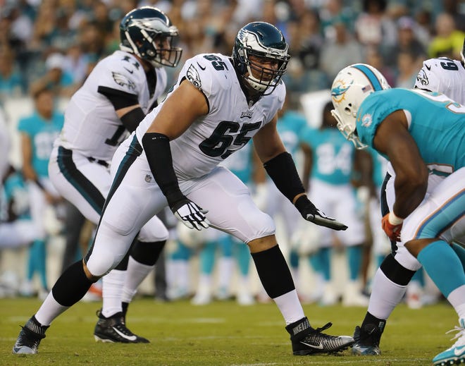 (File) Eagles offensive tackle Lane Johnson is heading to the Pro Bowl. [Winslow Townson/AP Images for Panini]