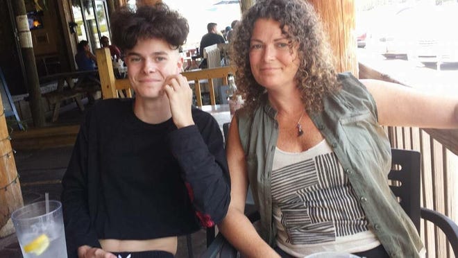Dylan Thomas Lewis, 16, and his mother, Laurie Cruley. [PHOTO PROVIDED]