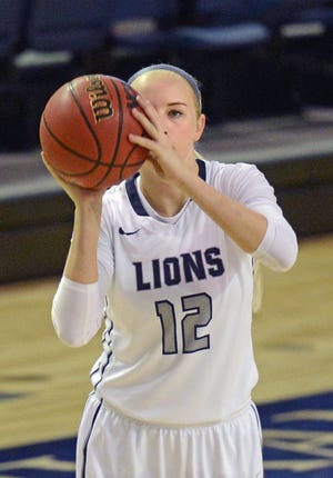 UAFS' Olivia Hanson lines up a 3-point shot against Tarleton State on Saturday, Dec. 16, 2017, at the Stubblefield Center. [BRIAN D. SANDERFORD/TIMES RECORD]