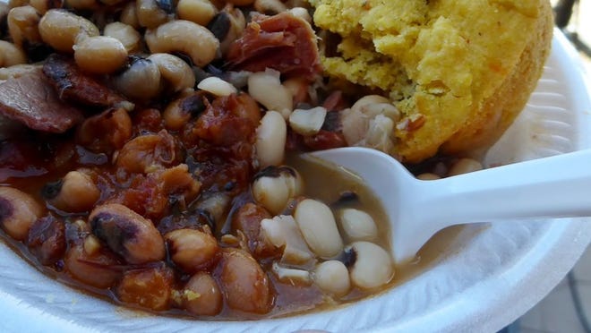 A $5 donation gets you a bowl, spoon and cornbread at the Black-Eyed Pea Off. Contributed by Voni Glaves