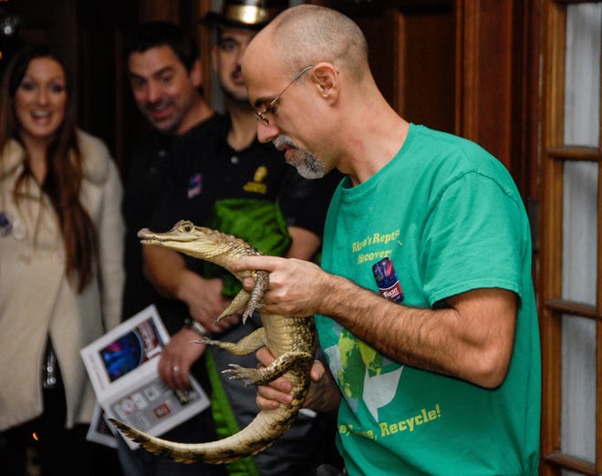 Submitted photo - Dominic Rizzo, of “Rizzo’s Reptiles,” performs at First Night last year at Rutherfurd Hall in Allamuchy. This year’s event takes place Sunday from 4 to 8 p.m.