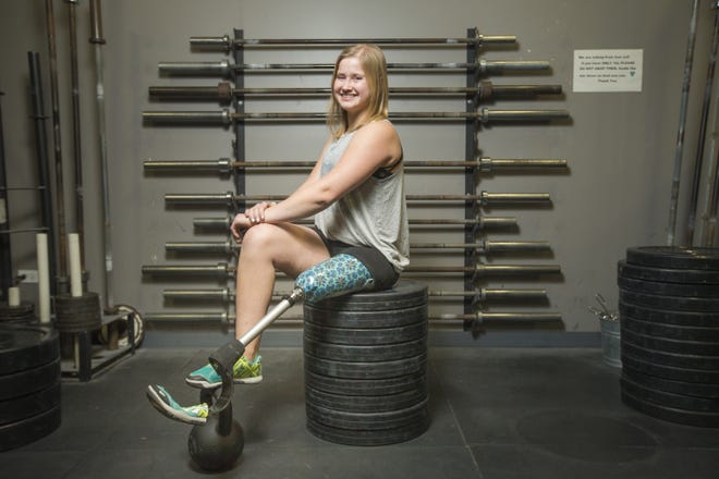 Auburn High School graduate and college student Kate Foster poses Wednesday, Dec. 20, 2017, at CrossFit Rockford in Loves Park. [SCOTT P. YATES/RRSTAR.COM]