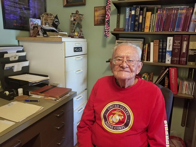 Marine Corps veteran and Sarasota resident James Hawkins. "I still have that Bible with the (bullet) still in it." [HERALD-TRIBUNE PHOTO / ABBY WEINGARTEN]