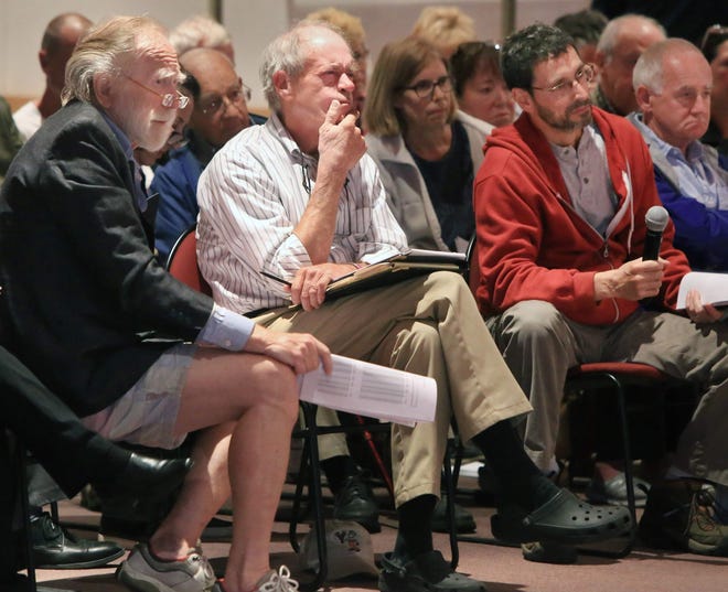 Portsmouth residents pack City Hall in August for an informational forum on the city’s 2017 property revaluation, which resulted in a 3 percent shift in the overall property tax burden from commercial property owners to residential owners. [Ioanna Raptis/Seacoastonline, file]