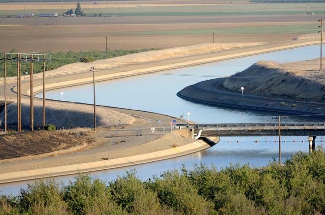 Westland Water District canals carry water to Southern California. The Trump administration says it will look at ramping up water deliveries to farmers from California's massive and environmentally sensitive Central Valley Project, which draws water from the Delta and its tributaries. [RUSSEL A. DANIELS/AP FILE 2009]