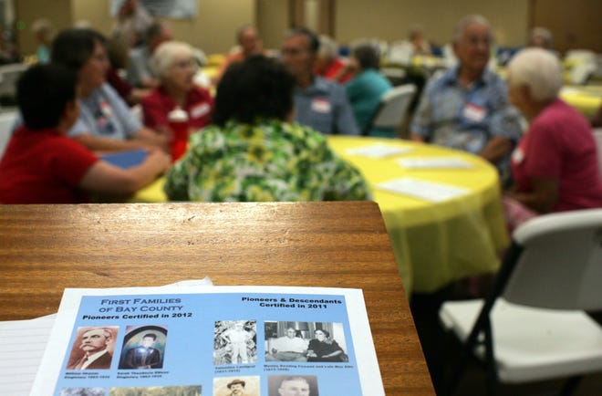 Residents talk history at a roundtable at the Annual Pioneer Picnic at Forest Park United Methodist Church in Panama City Saturday.