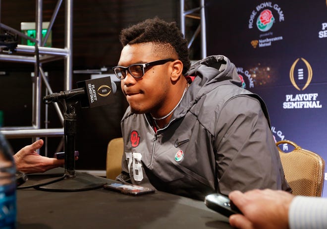 Offensive tackle Orlando Brown is the first OU underclassman to declare for the NFL Draft this year. [PHOTO BY NATE BILLINGS, THE OKLAHOMAN]