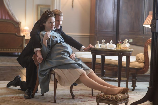 Claire Foy and Matt Smith as Elizabeth and Philip in "The Crown." [Netflix photo]